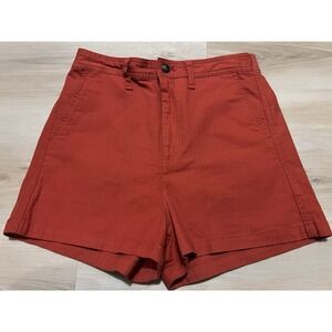 Madewell Shorts Womens Small Thai Chili Orange Red Camp High Rise Utility Casual